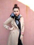 Image of Seafan Heart Scarf (Black/Silver)