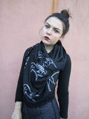 Image of Folk Unicorn Scarf (Black/Silver)