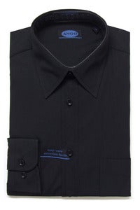 Image of AN705 ANGO PLAIN BLACK SHIRT