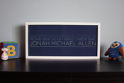 Image of 4 Generation Lineage Family Tree | 19¾"x9" with sans serif typeface