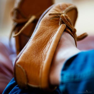 Image of Geier Bison Moccasin With Leather Sole