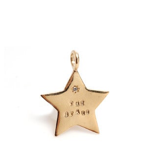 Image of 14kt Gold The Stars charm with diamond