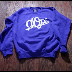 Image of Dope- Blue Crewneck