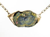 Image of Titanium Rosette Quartz Necklace