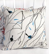 Image of CUSHION SMALL 'Superb Wren in Winter'