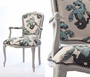 Image of Kelpie Louis Chair and footstool