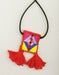Image of Embroidered Tassel Scapular Pendant, Diamond Pattern