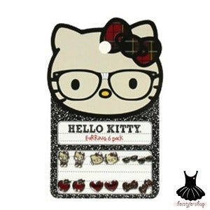 Image of HELLO KITTY NERD EARRING PACK
