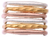 Image of Kevia square stacking mixed metal ring set