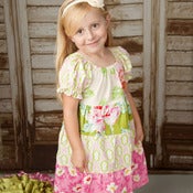 Image of The Belle Peasant Twirl Dress Pattern for Girls - Long Sleeves and Short - Girls 2 to 10