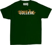 Image of COLLEGE THUGS TEE | FOREST / ORANGE