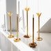 Image of Single Leaf Brass Candle Holder