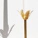 Image of Single Leaf Brass Candle Holder