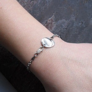 Image of Fingerprint Bracelet in Fine Silver (Style#503)