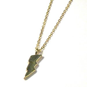 Image of Lightning Bolt Necklace - 16k gold plated
