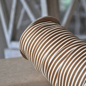 Image of Striped Ribbon - Brown & Ecru - spool of 30 yards