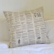 Image of News Print Cushion
