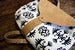 Image of SALE // The Taplin Purse // White Indian Inspired Woven Fabric with Soft Camel Colored Leathe