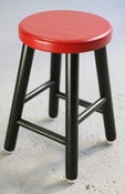 Image of TABOURET ROUGE ET NOIR STYLE RÉTRO REF.440