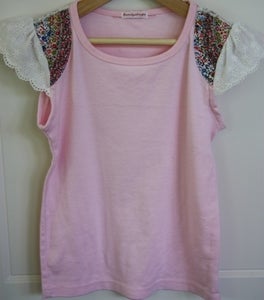 Image of Pink T with designer sleeves