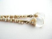 Image of Pearl Woven Crystal Twig Earrings