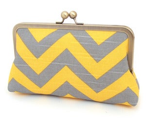 Image of Chevron clutch purse