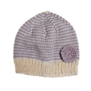 Image of 'Stargazer' Apricot Hat 100% handknitted merino
