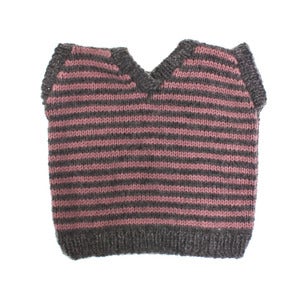 Image of 'Jasmine' Apricot Tank top 100% handknitted alpaca