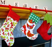 Image of Christmas Stocking Pattern - Elf Stocking Pattern or Traditional - PDF Sewing Pattern