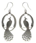 Image of Stainless Steel Peacock Earrings