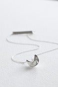 Image of sterling silver fortune cookie necklace 18"