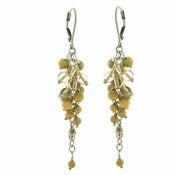 Image of golden feather earrings
