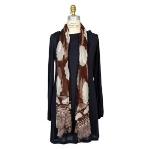 Image of Silk Cloud Scarf - Brown