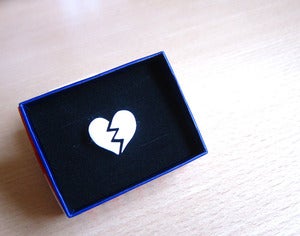 Image of Broken Heart Ring  - Handmade Silver Heart Ring