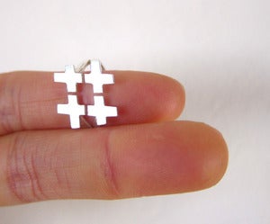 Image of Hash Number Sign Ring - Handmade Silver Ring