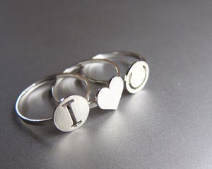 Image of Custom Initial - Handmade Silver Ring