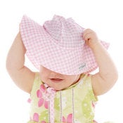 Image of Flap Happy Pink Gingham Hat