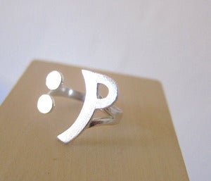 Image of Naughty Happy Face Ring :P - Handmade Silver Ring