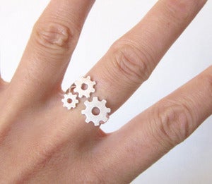 Image of Gears - Handmade Silver Ring