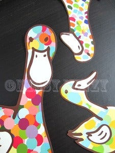 Image of Hungry Ducks Removable Fabric Wall Decal