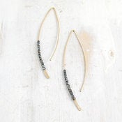 Image of black gold crescent earring s/m/l