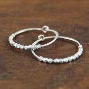 Image of snow white sterling silver hoop earring s/m/l