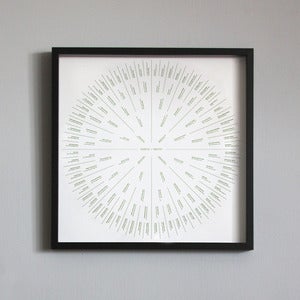Image of 6 Generation Sunburst Family Tree 19¾"x19¾"