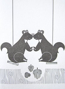 Image of Squirrels Letterpress Notecards