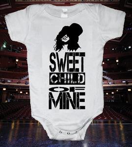 Image of GUNS N' ROSES SLASH SWEET CHILD OF MINE BABY ONESIE ONE PIECE BODYSUIT