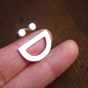 Image of Happy Face Ring :D - Handmade Silver Ring