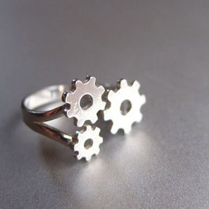 Image of Gears - Handmade Silver Ring