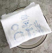 Image of jolly snowman floursack tea towels