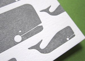 Image of I Whaley Appreciate You Letterpress Notecards