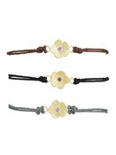 Image of Petunia Friendship Bracelets, 14K Gold and Black or White Diamond